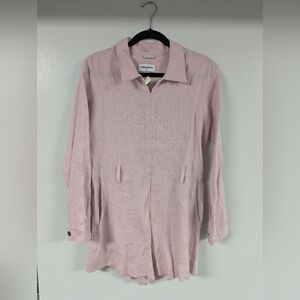 Rivet Utility Pink Jumpsuit Romper Pink Size M New With Partial Tags